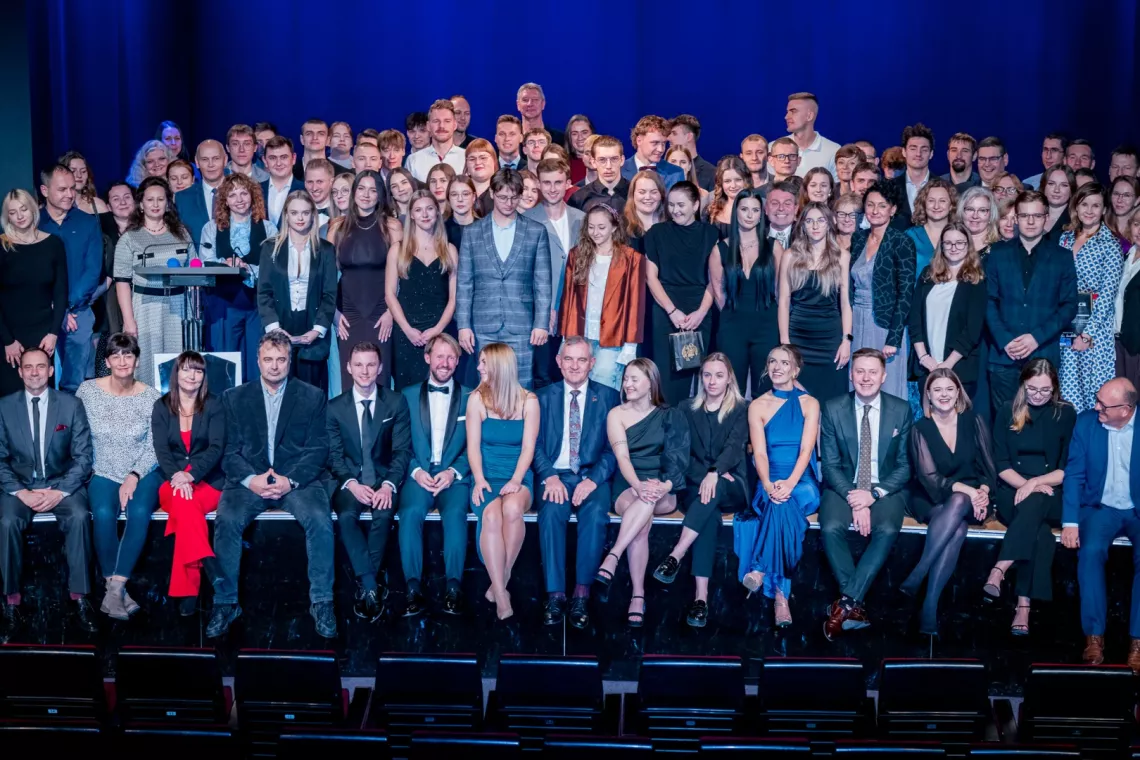 Uczestnicy Gali - wyróżniający się sportowcy, trenerzy i osoby wspierające