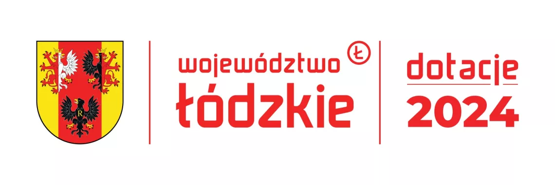 logotyp z napisem województwo łódzkie, dotacje 2024