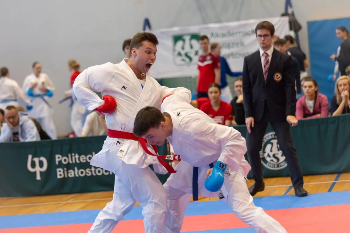 Walka dwóch karateków