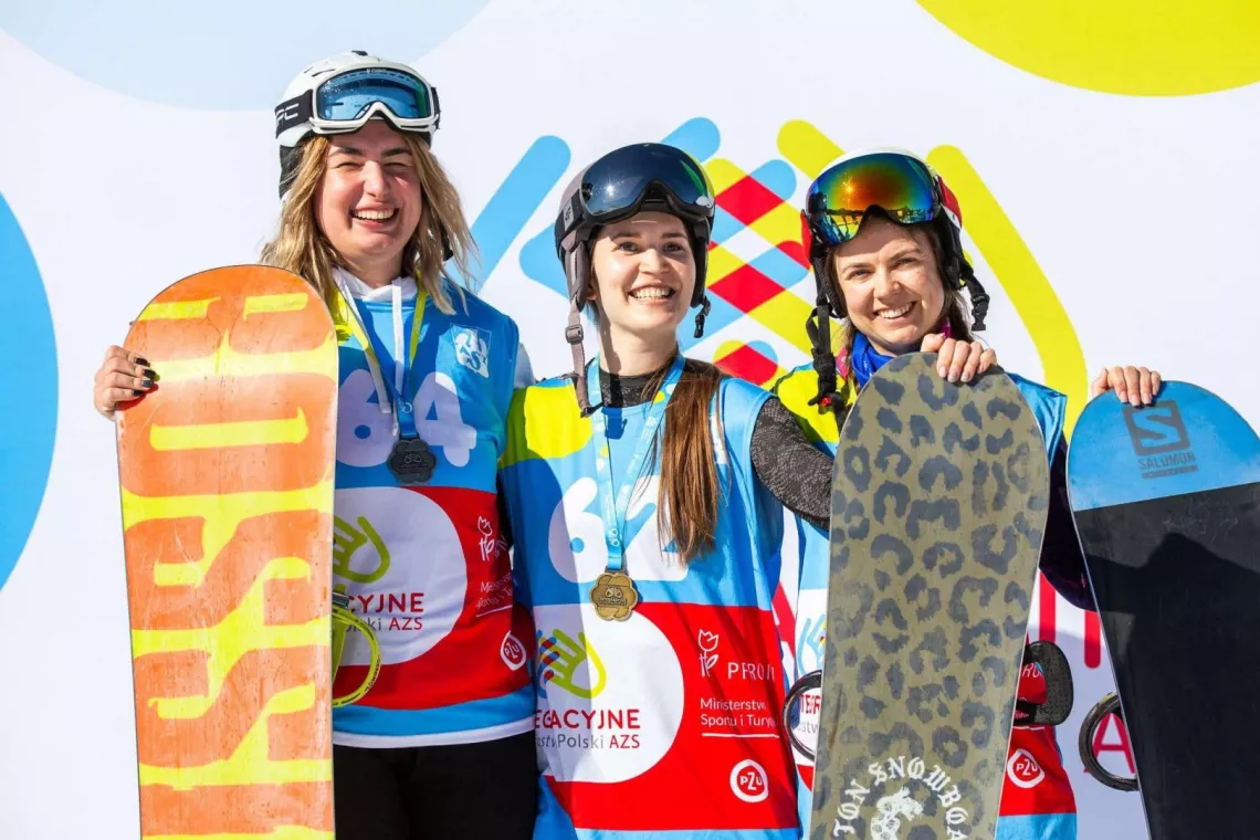 Snowbordziski z medalami