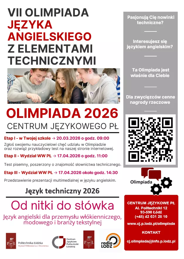 Plakat z informacjami o celach i harmonogramie olimpiady