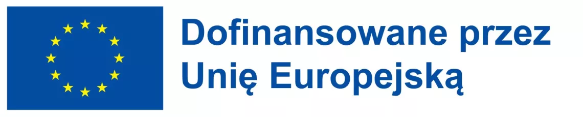 logo z flagą UE i napisem Dofinansowane przez Unię Europejską