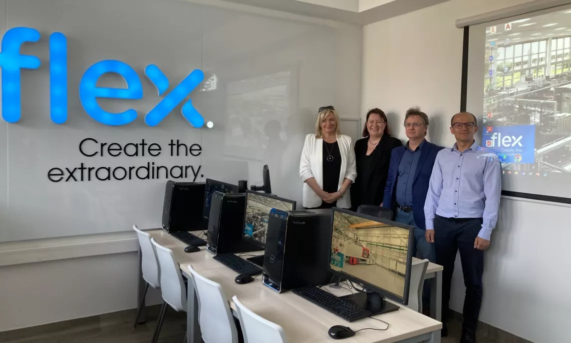 Od lewej: prof. Agnieszka Zakrzewska-Bielawska, Magdalena Dubas – Manager of Program Management Department, Krzysztof Żukowski – General Manager oraz Michał Krzysztofik – HR Manager - Business Partner