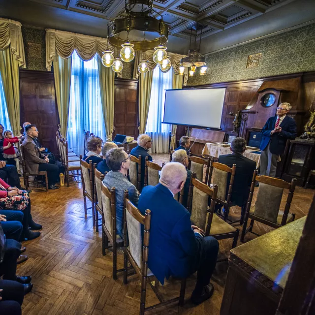 Uroczystość w zabytkowych pomieszczeniach OŁ PAN w Łodzi