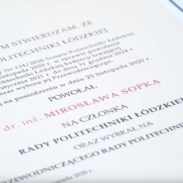 Nominacja dla przedwodniczącego dr. Mirosława Sopka