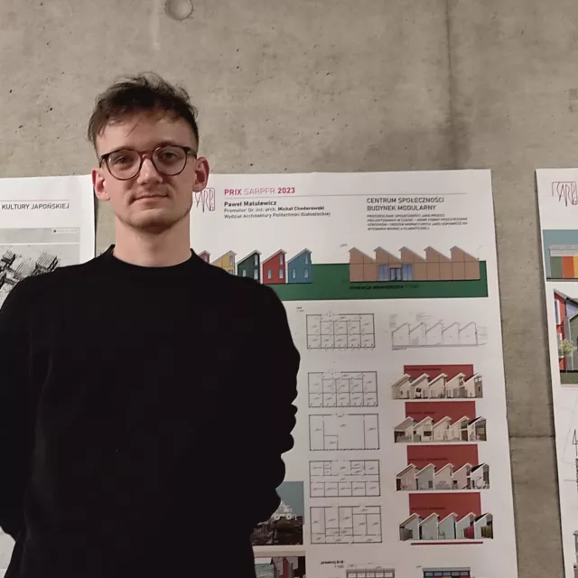 inż. arch. Robert Machura - laureat wyróżnienia w konkursie Société des Architectes Polonaise in France oraz nagrody PRIX SARP FR 2023